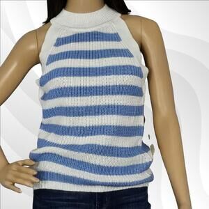 2/$30 RD Style Blue & White Striped Tank Sweater Size L